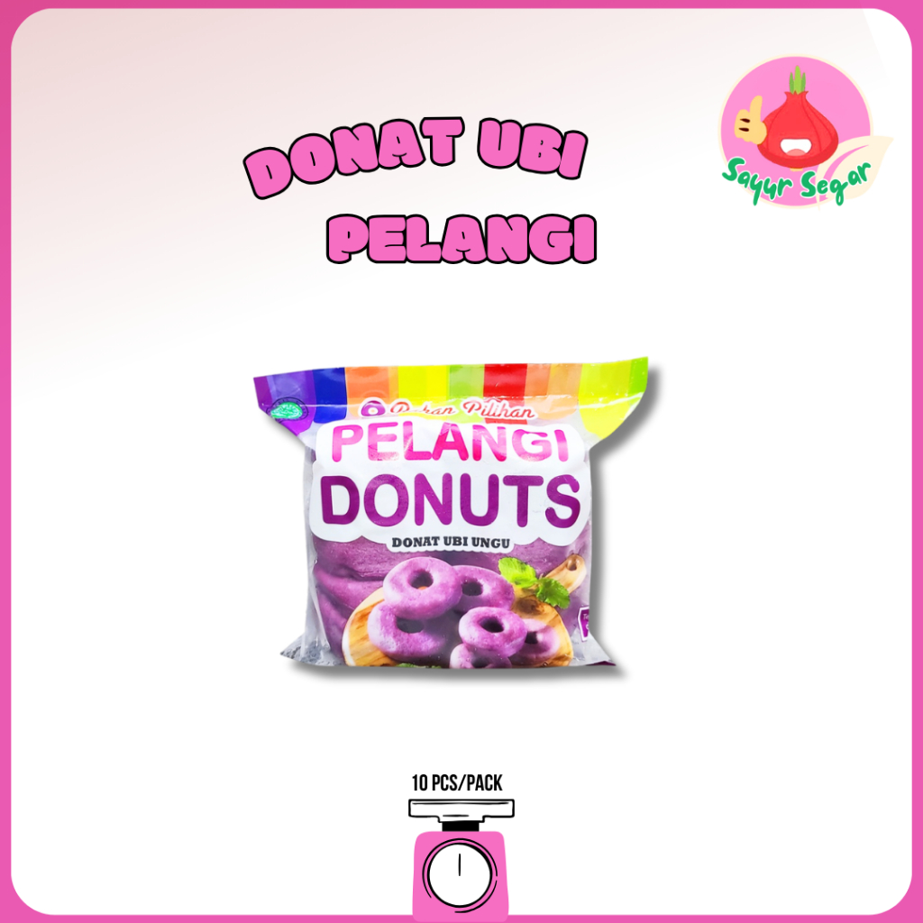 

Sayur Segar - Pelangi Donat Ubi Ungu/Sweet Potato Donuts 10 pcs/pack