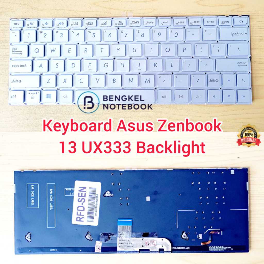 Keyboard Asus ZenBook 13 UX333 UX333F UX333FA UX333FLC UX333FN U3300FN Backlight