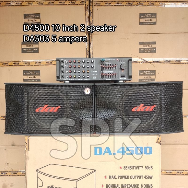 Paket Karaoke Sound System DAT 10 inch DA4500 DA303