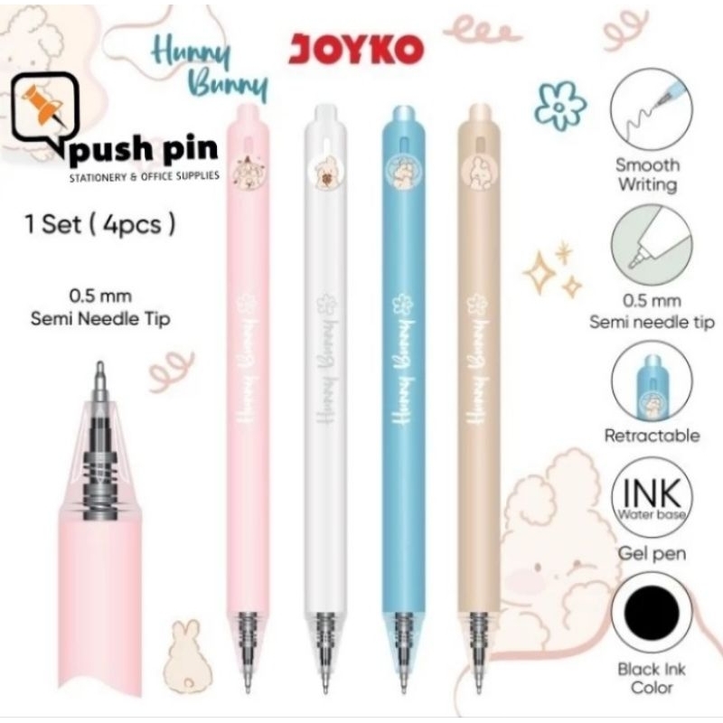 

Joyko Gel Pen / Pena / Pulpen GP-396 Hunny Bunny