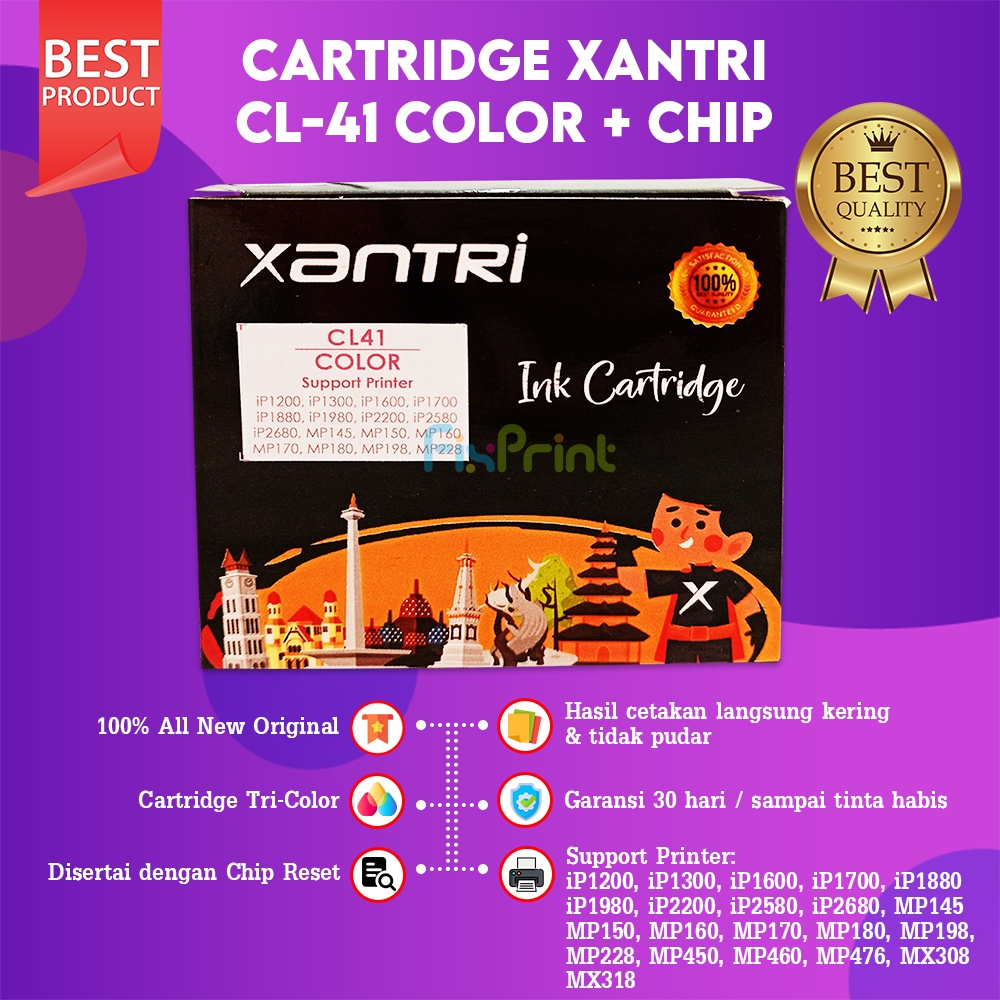 FixPrint Cartridge tinta Cann CL41 CL 41 CL-41 Color IP1980 IP1880 MP198 MP145