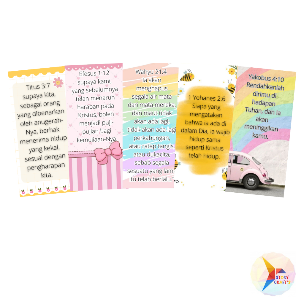 

Hiasan Scrapbook Sticker Ayat Emas Alkitab Tema Bekerja Dalam Kristus