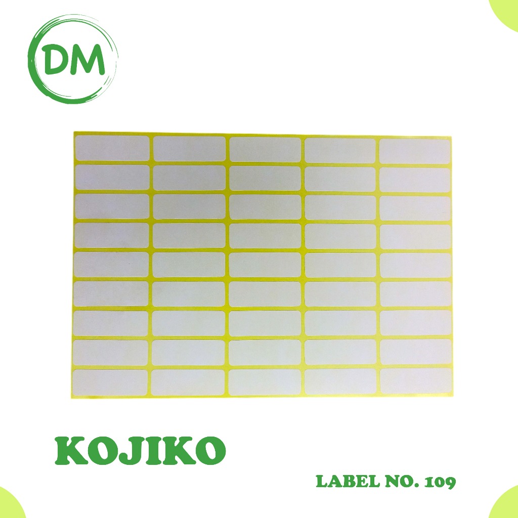 

KOJICO Sticker label / label stiker 2