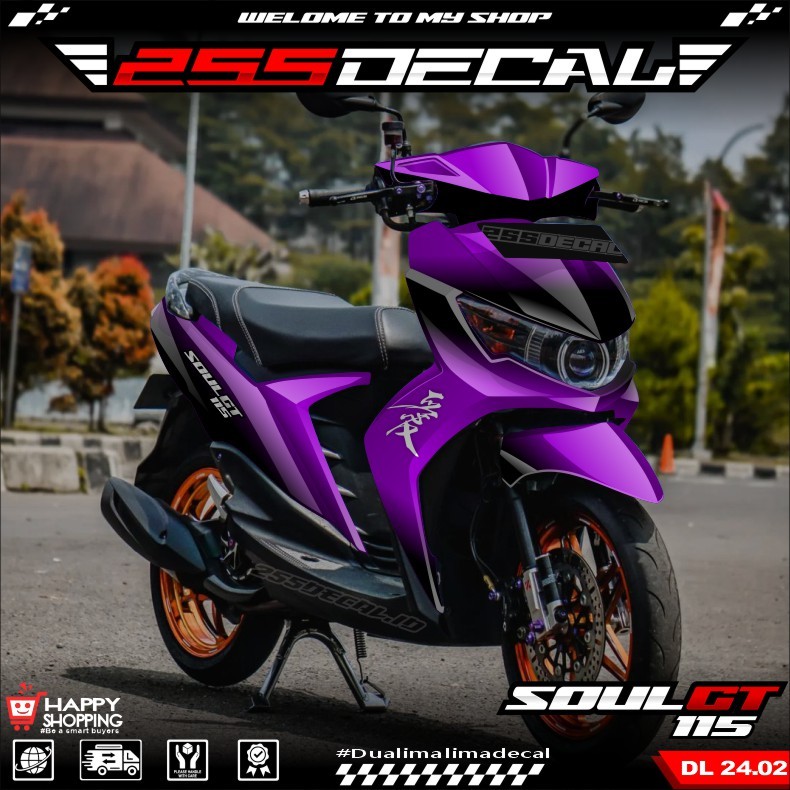 Decal Sticker Motor MIO SOUL GT 115 Full Body 2012 2013 2014 2015 Yamaha Soul GT 115 Full Blok Desai