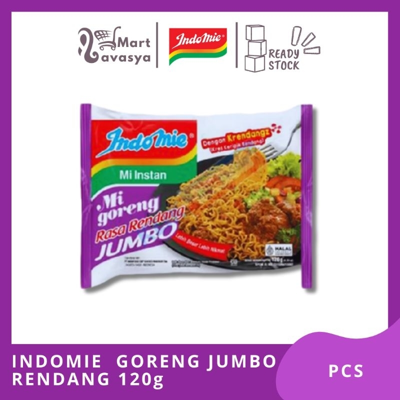 

INDOMIE GORENG JUMBO RENDANG 120g - 1 PCS - KOTA BANDUNG - LAVASYA MART