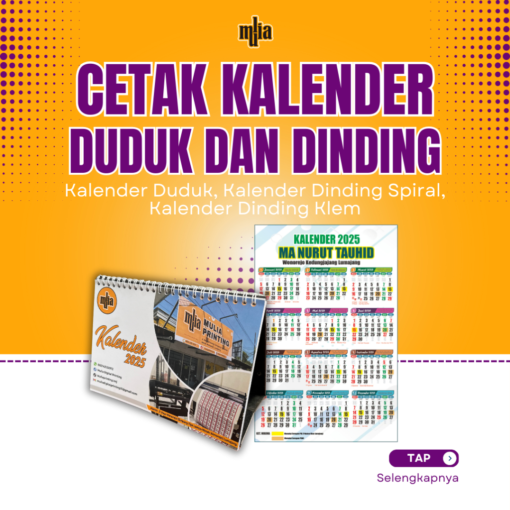 

CETAK KALENDER DUDUK / KALENDER DINDING SPIRAL / KALENDER DINDING KLEM