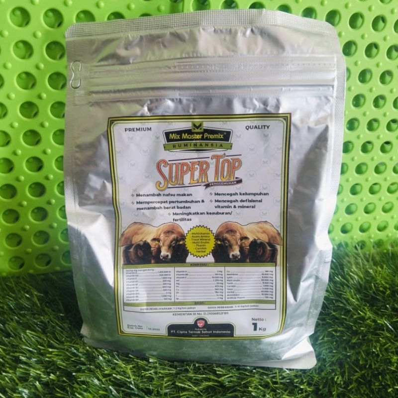 Premix Super Top penggemukan 1 kg Sapi, kambing, domba Jantan campuran pakan