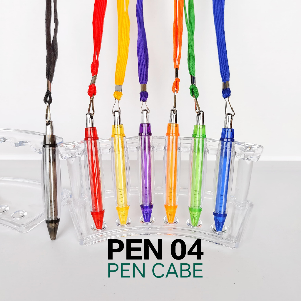 

Pen 04 / Pulpen Cabe Tali Promosi / Ballpoint Cabe Tali Souvenir / Pulpen Plastik Promosi