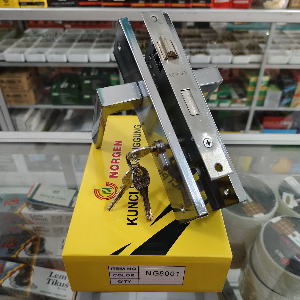 NORGEN Kunci / Handle Pintu Set Lengkap High Quality Ukuran Set Tanggung/Besar