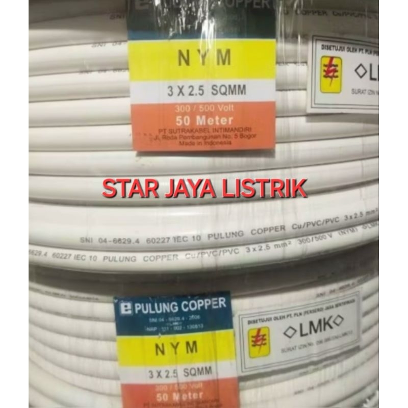 PULUNG COPPER KABEL NYM 3×2.5 MM  SNI LMK