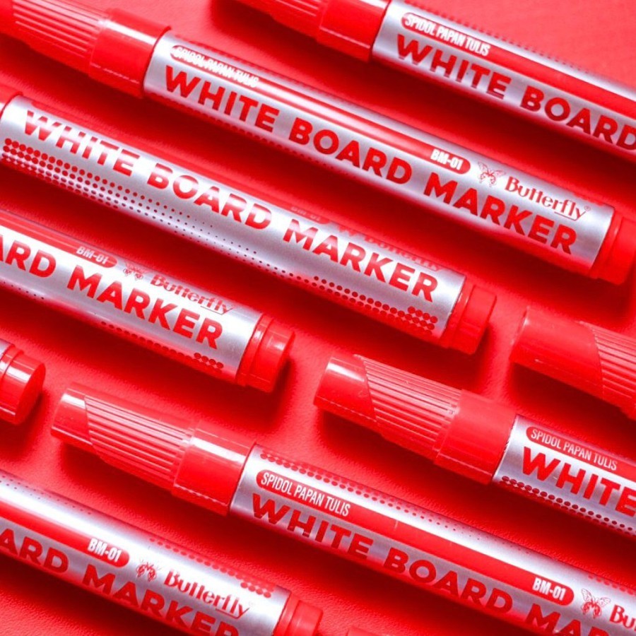 

Butterfly Whiteboard Marker - Spidol Papan Tulis Putih- HITAM, MERAH, BIRU (PCS)