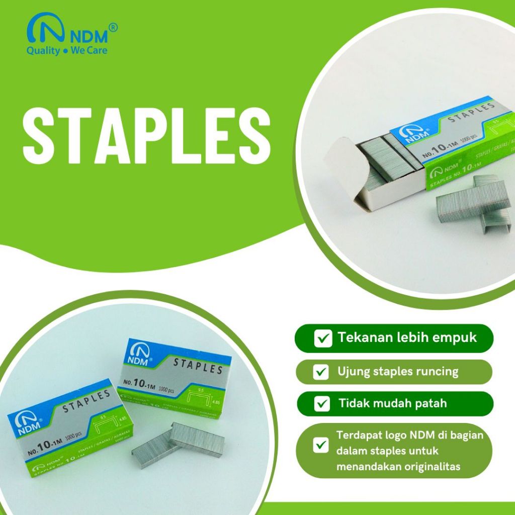 

Isi Staples No.10 box kecil/Isi Staples hekter kecil/NDM Isi Staples No.10