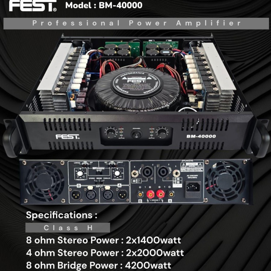 Power Fest BM 40000 Original Amplifier FEST BM-40000 Class H