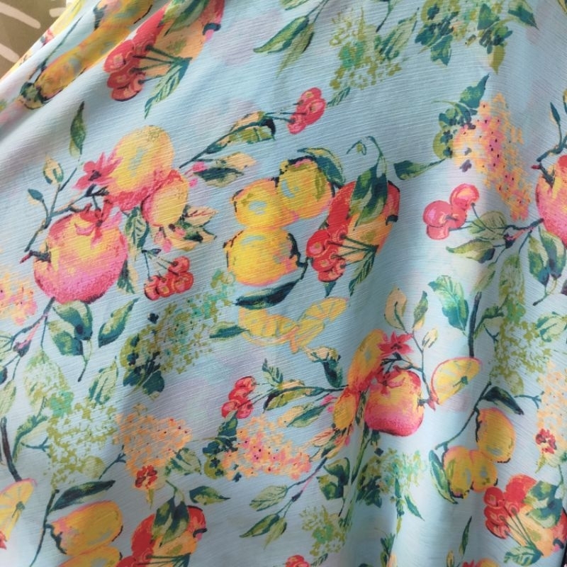 Bahan sifon ceruty motif - kain sifon ceruty import - bahan ceruty - kain ceruty - kain meteran - ba