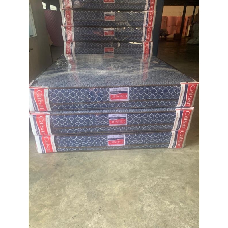 KASUR TIDUR/ TEMPAT TIDUR /MATRAS SPRINGBED CAISAR BIRU / TILAM 6 KAKI