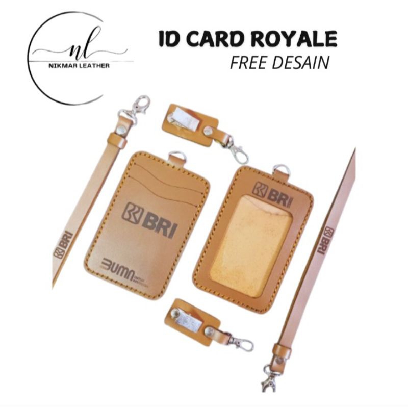 

NIKMAR LEATHER Id card royale NAME TAG HOLDER ID CARD HOLDER KULIT ID CARD CUSTOM
