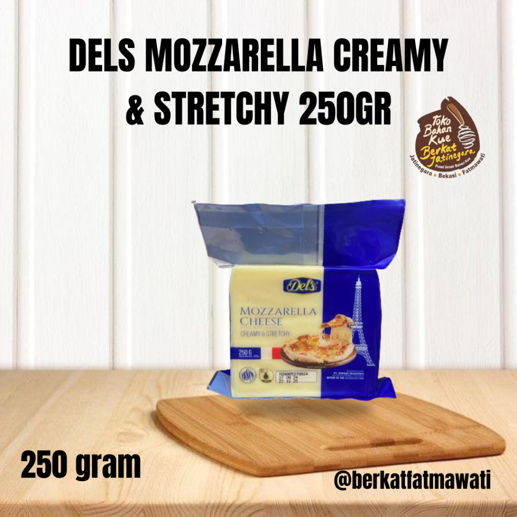 

DELS MOZZARELLA CREAMY & STRETCHY 250GR / KEJU / KEJU MOZARELLA DELS