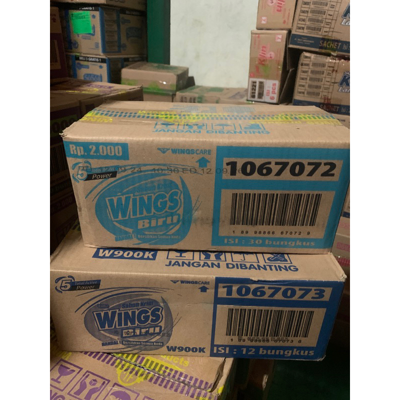 Sabun Cream Wings Biru WB500k / WB900K