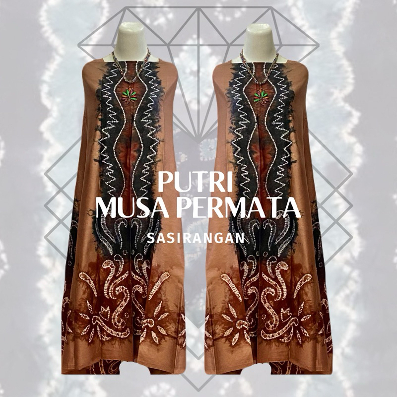 Ready Kain Sasirangan Motif Sisik Naga Bahan Katun Satin Ukuran 2 Meter