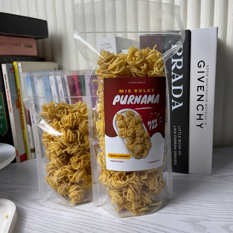 

250 gram camilan Mie Bulat Purnama l mie gulung gurih sedep enak