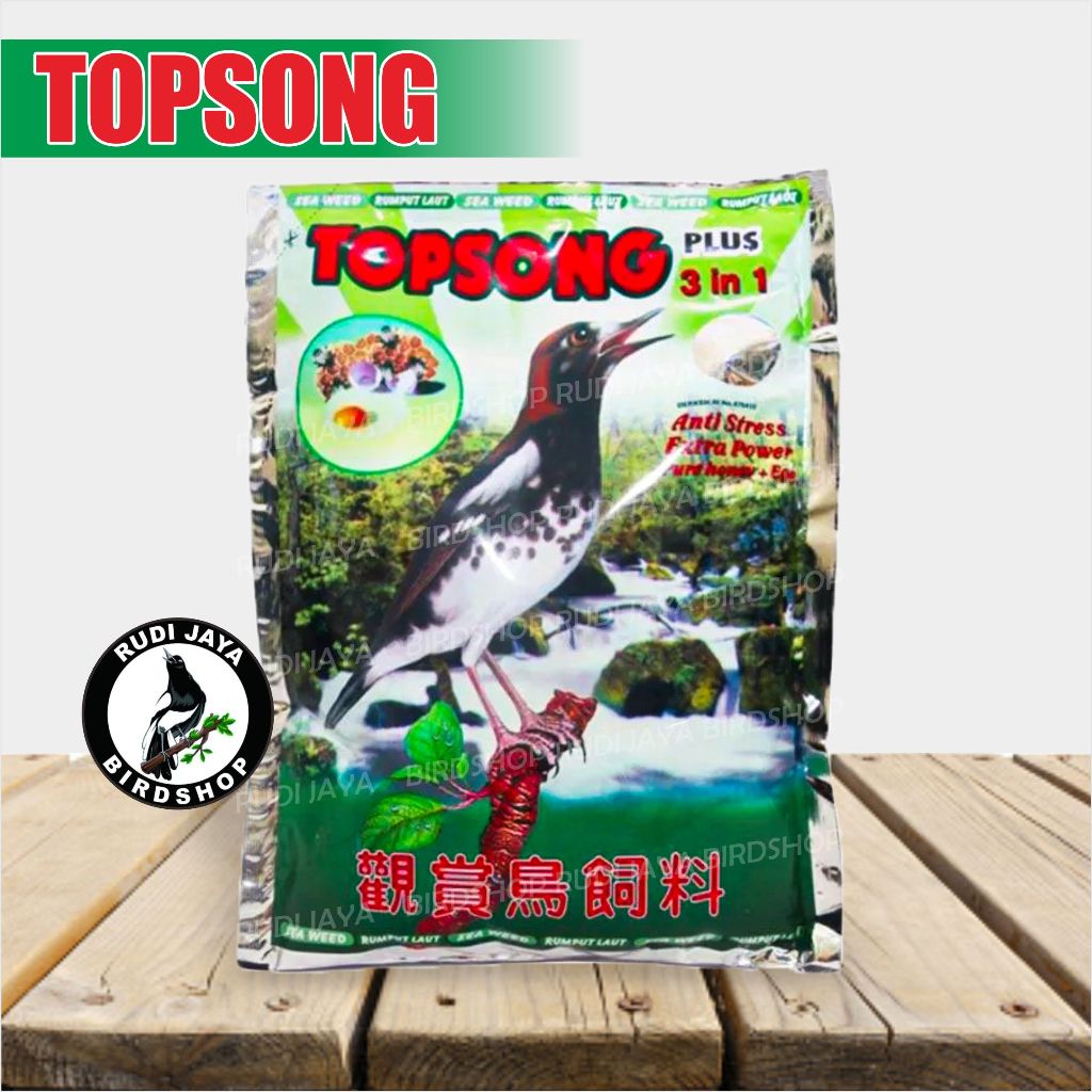 TOPSONG RUMPUT LAUT 3 IN 1 TOP SONG HIJAU VOER PAKAN MAKANAN BURUNG KACER PUNGLOR MURAI CUCAK IJO JA