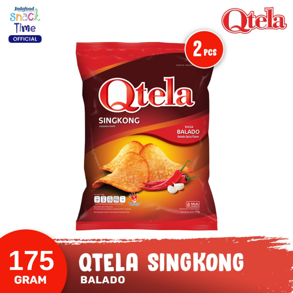 

Qtela Singkong Balado 175 Gr - 2 Pcs