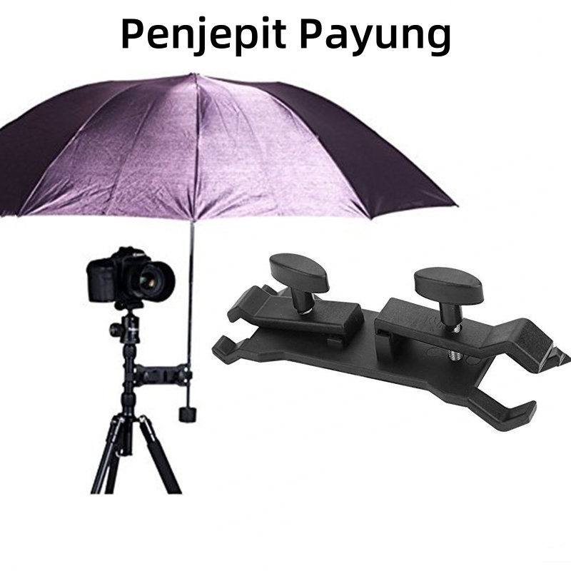 Klip Bracket Payung Tripod Holder Payung Pegangan Tripod Jepit Holder Payung Untuk Tripod Light Stan