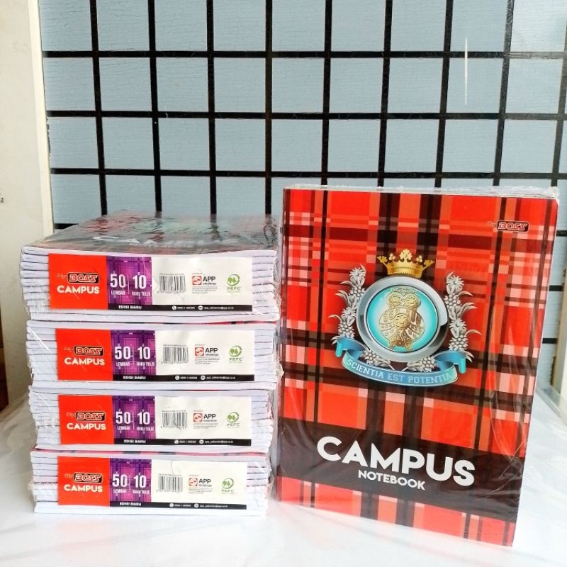 

Buku Tulis Campus Boxy Big Boss 50 Lembar ( Pak 10 Buku ) [ Original ]