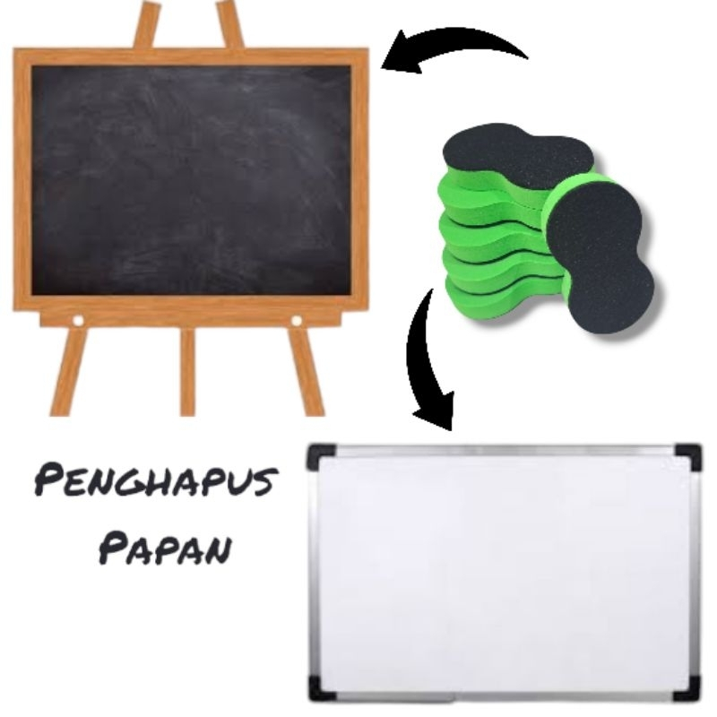 

Penghapus Papan Tulis Putih dan Hitam Magnet Saat Diserap di papan Tulis Bersih / Whiteboard Eraser