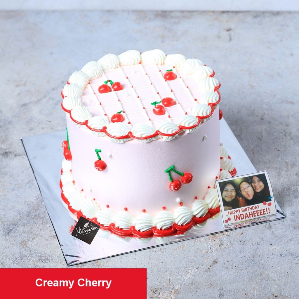Momolin Bakery Korean Cake Birthday - Kue Ultah Korean - Korean aesthetic cake - Kue Ulang Tahun Sty
