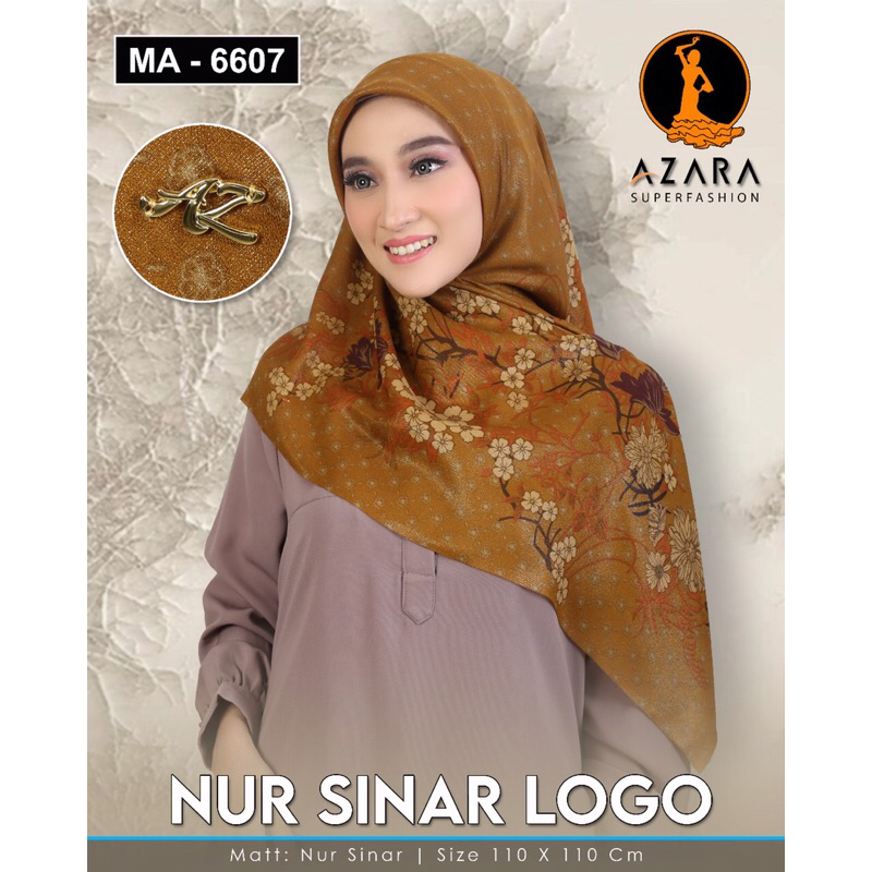 Agen Supplier Grosir Hijab Azara Nur Sinar Motif Metal Logo Jilbab Segiempat Motif Jilbab Terlaris T