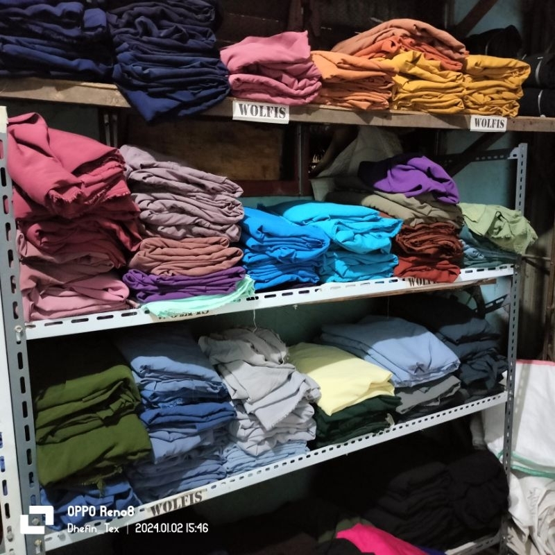 PROMO KAIN KILOAN MURAH WOLFIS POLOS UNTUK HARGA 1 KG KAIN