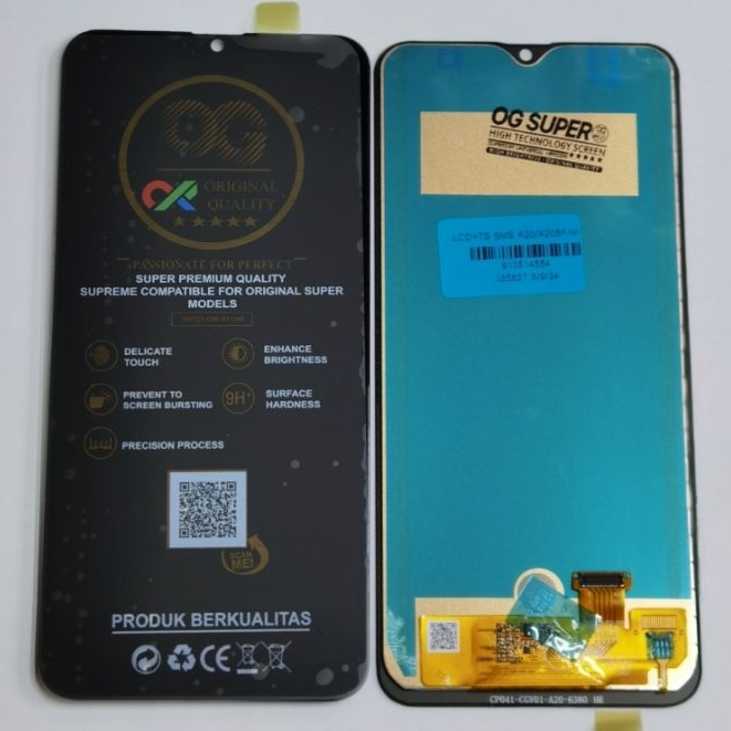 og super lcd ts samsung a20 original