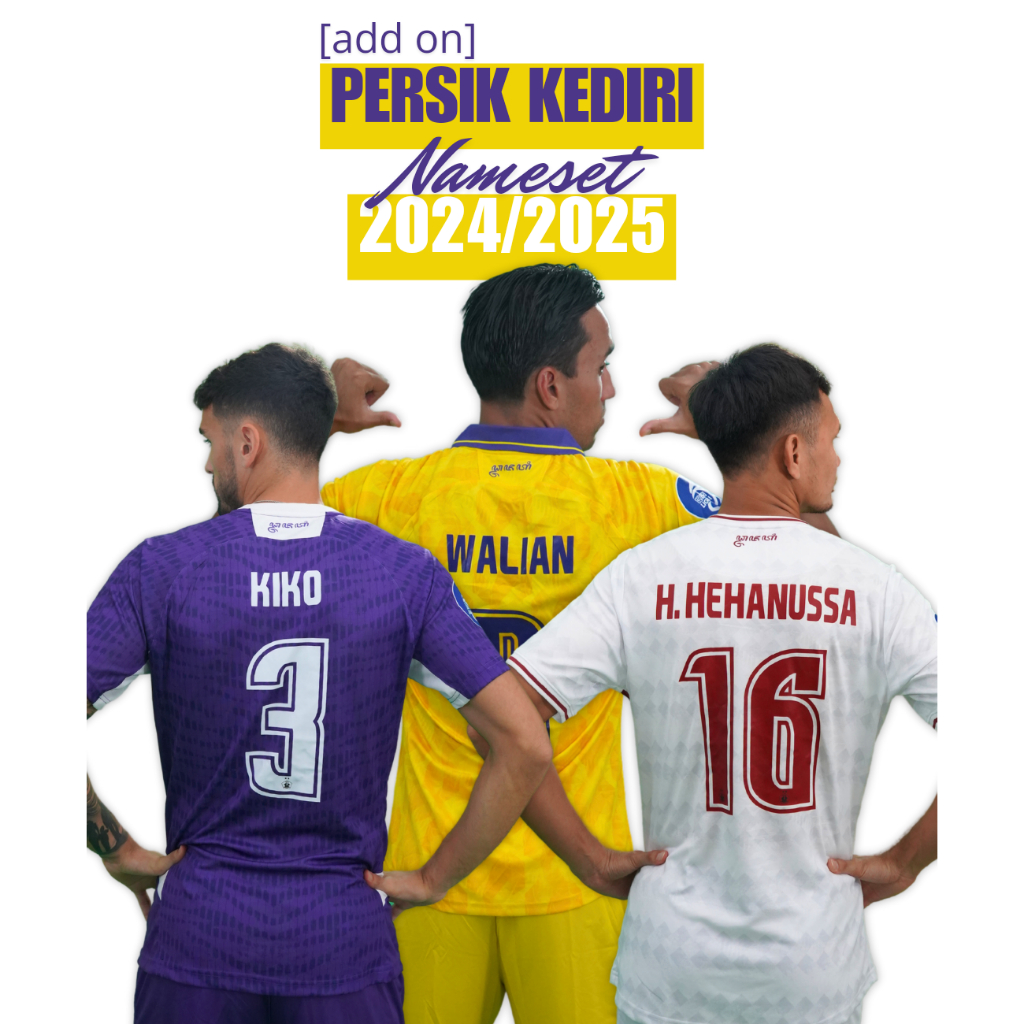 Nameset Pemain untuk Jersey DRX Persik Kediri 2024/2025