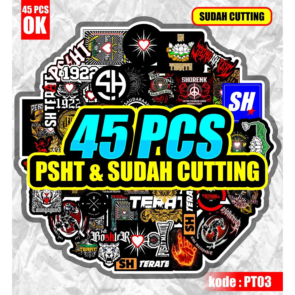 

Stiker PSHT isi 45pcs anti air sudah cutting