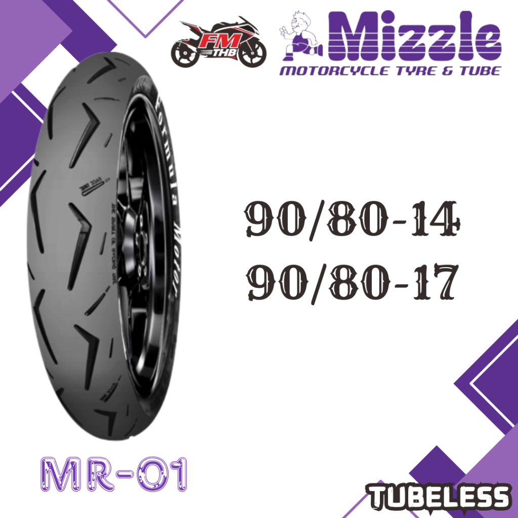 Ban Mizzle MR01 MR-01 Ring 14 , 17  Tubeless - Ban Tubeless (Pilih Ukuran) Ban Motor Ring 14, 17