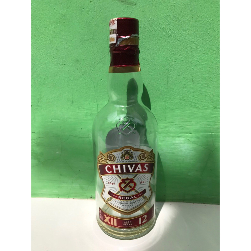 botol bekas minuman civas  tanpa dus botol antik botol unik pajangan botol hiasan