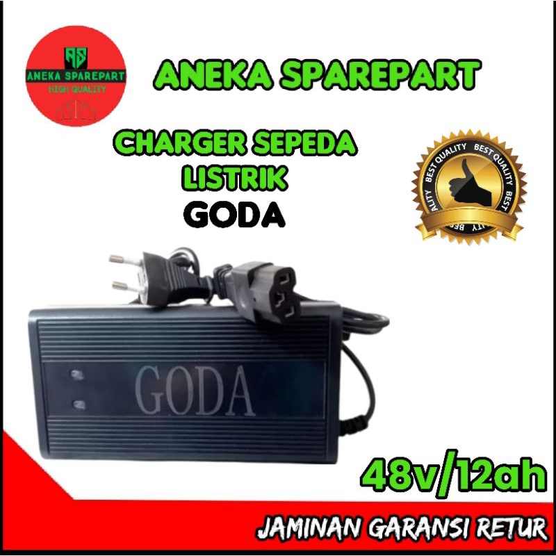 charger/cas sepeda listrik 48v-12ah merk goda