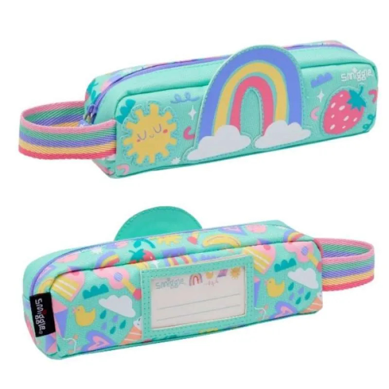 

Smiggle Glide Teeny Tiny Character Pencil Case Green Mint Rainbow-100% Original SMIGGLE