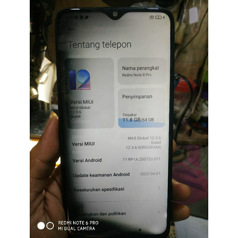 Lcd Fullset Redmi Note 8 Pro..