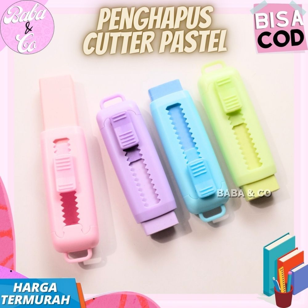 

PENGHAPUS CUTTER PASTEL PENGHAPUS PENSIL LUCU UNIK PENGHAPUS COVER CUTTER WARNA PASTEL SOFT IMUT PENGHAPUS MEKANIK PASTEL