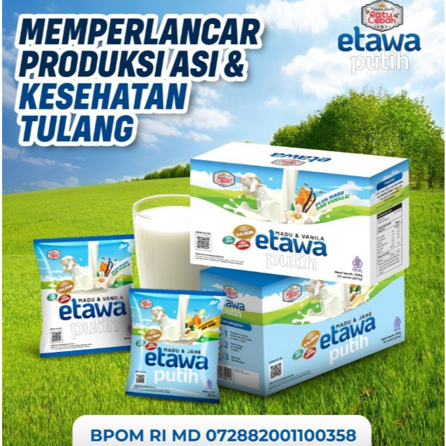 

Susu Kambing Etawa Bubuk Plus Madu Dan Vanila Ratu Lebah Isi 10 Sachet