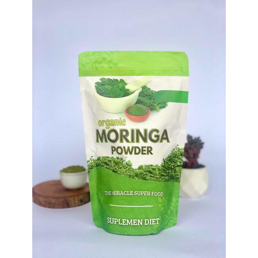 

HerbaVibe Daun Kelor Bubuk Organik Premium 450 GRAM - Moringa Powder - Minuman Diet Herbal Kesehatan