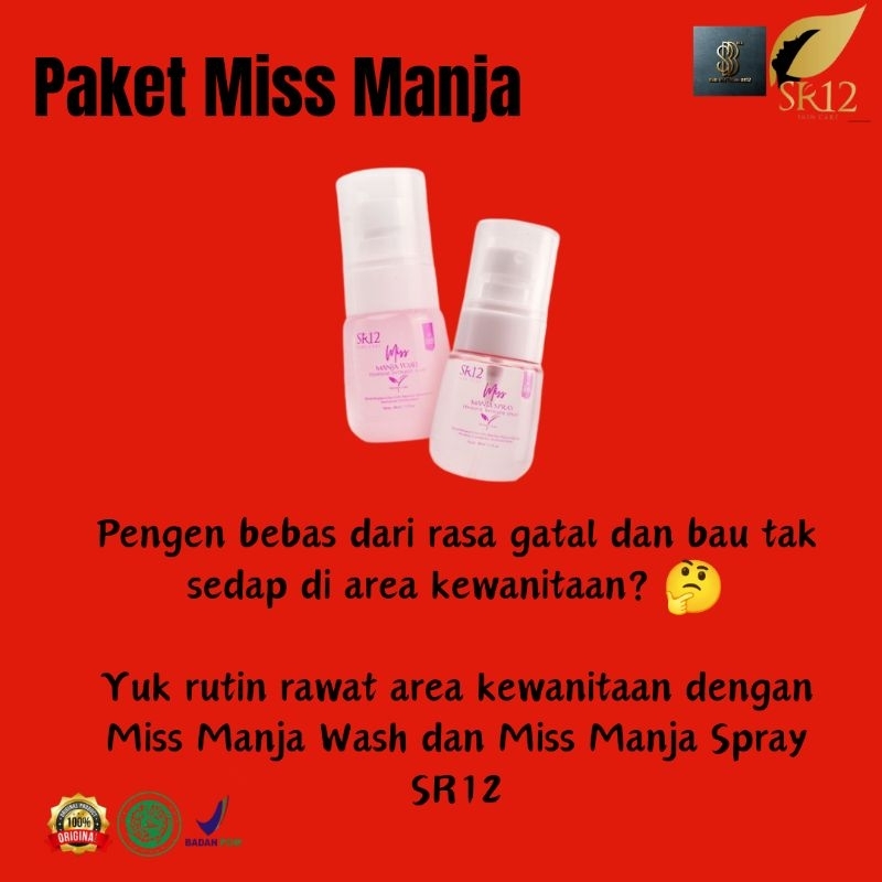 PAKET MISS MANJA SR12/MANJA WASH & MANJA SPRAY