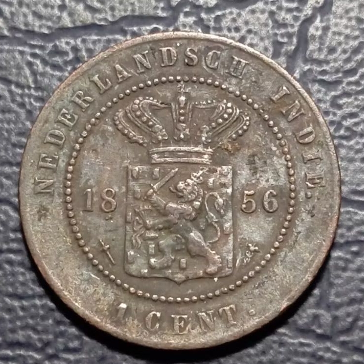 Koin Kuno Nederlandsch Indie 1 Cent Tahun 1856