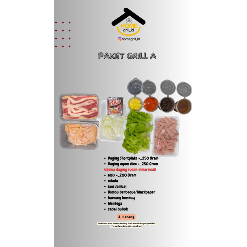 

PAKET GRILL A ( Khusus gosend) / bahan grill / ngegrill