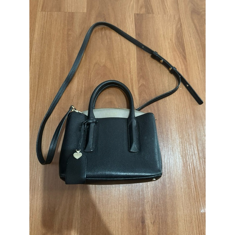 Preloved Kate $pade Margaux Mini satchel Black Taupe