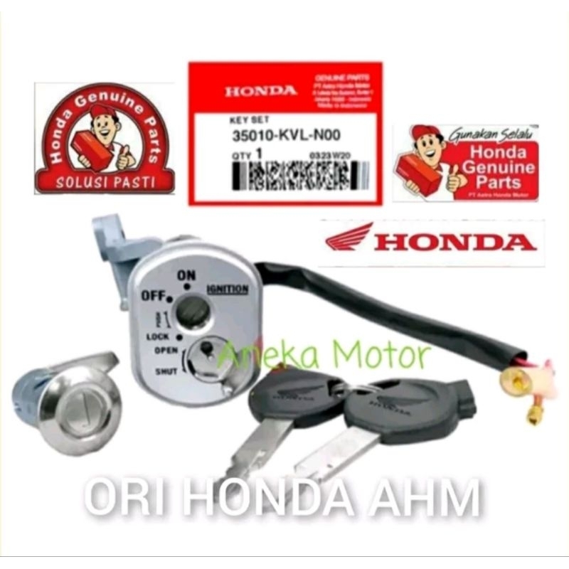 Kunci kontak + kunci jok Honda Supra X 125 Karbu KTM  100% Original Honda AHM 35010-KVL-N00