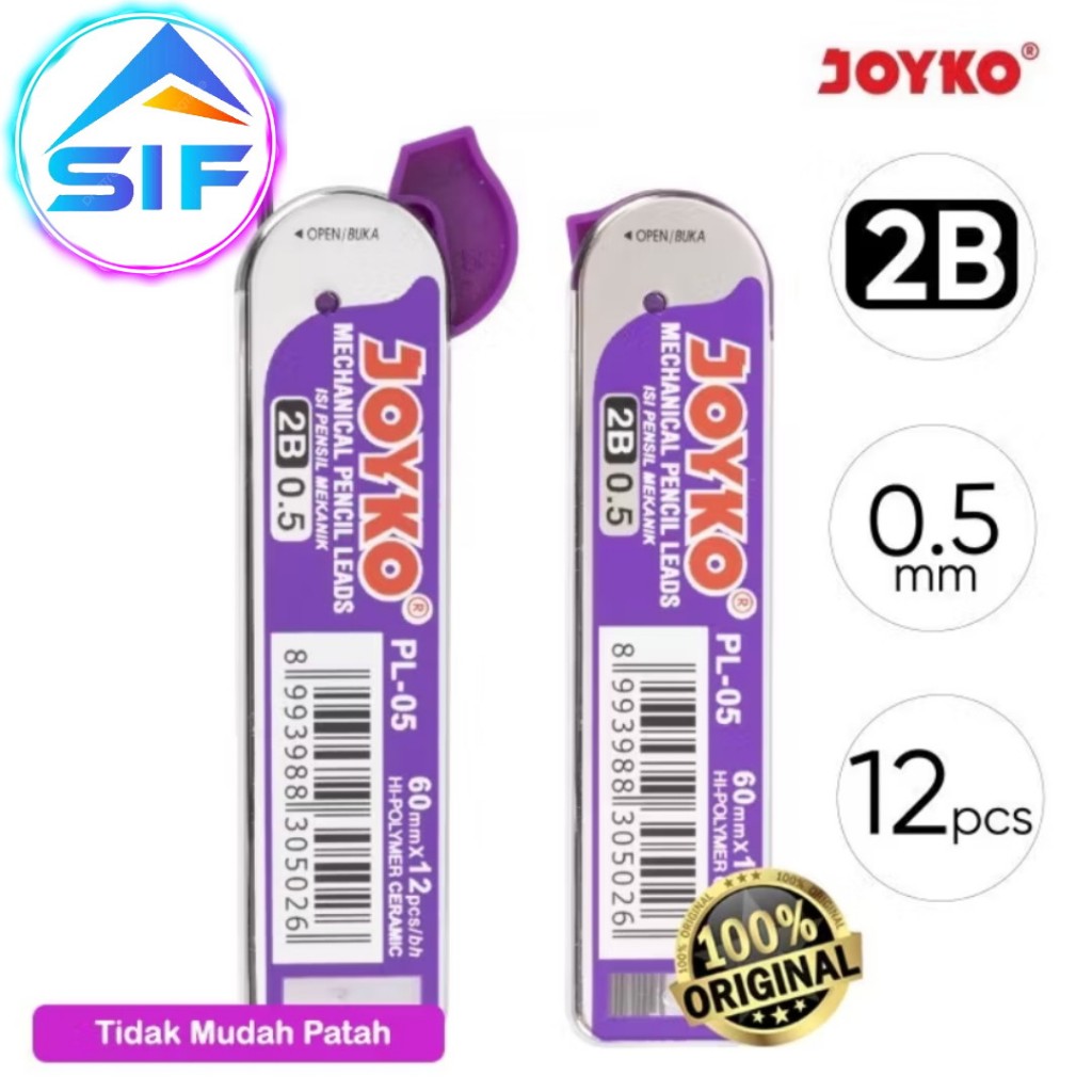 

Isi Pensil Mekanik 0.5 mm 2B Joyko Mechanical Pencil Leads Refill Potlot Alat Tulis Sekolah Kantor Gambar
