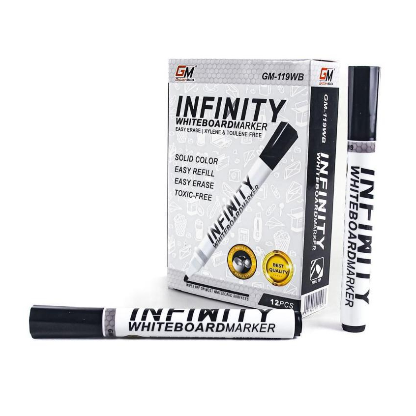 

Harga Grosir (1Kotak/ 12pcs ) Spidol WHITEBOARD Marker GM-119WB HITAM
